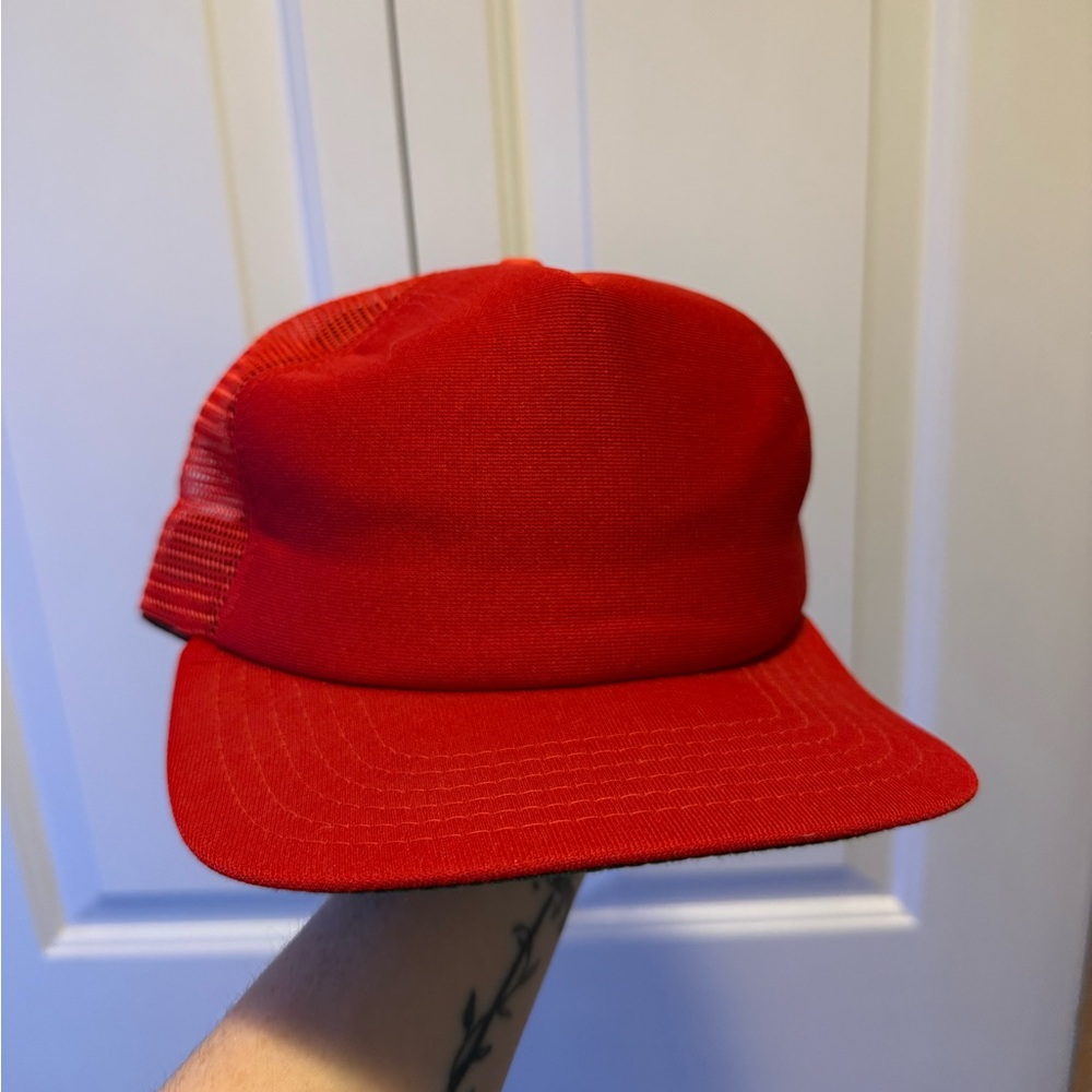 New Era Red Trucker Hat